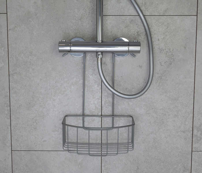 Duschhylla Hängande Mattgrå Geyser